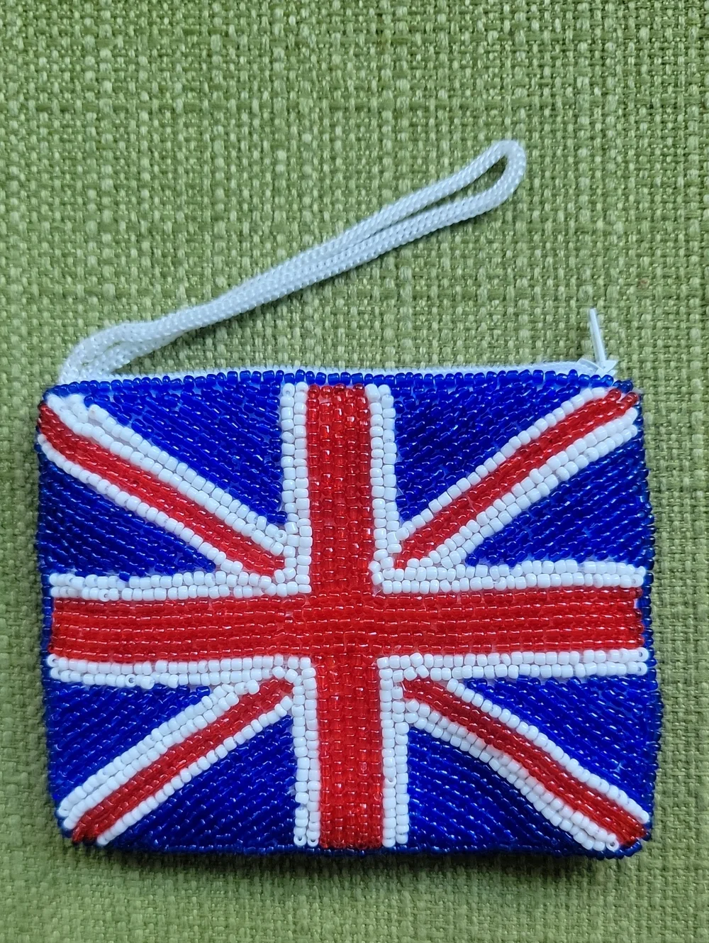 Stanley Beaded Union Jack Wristlet in Blue, Red & White